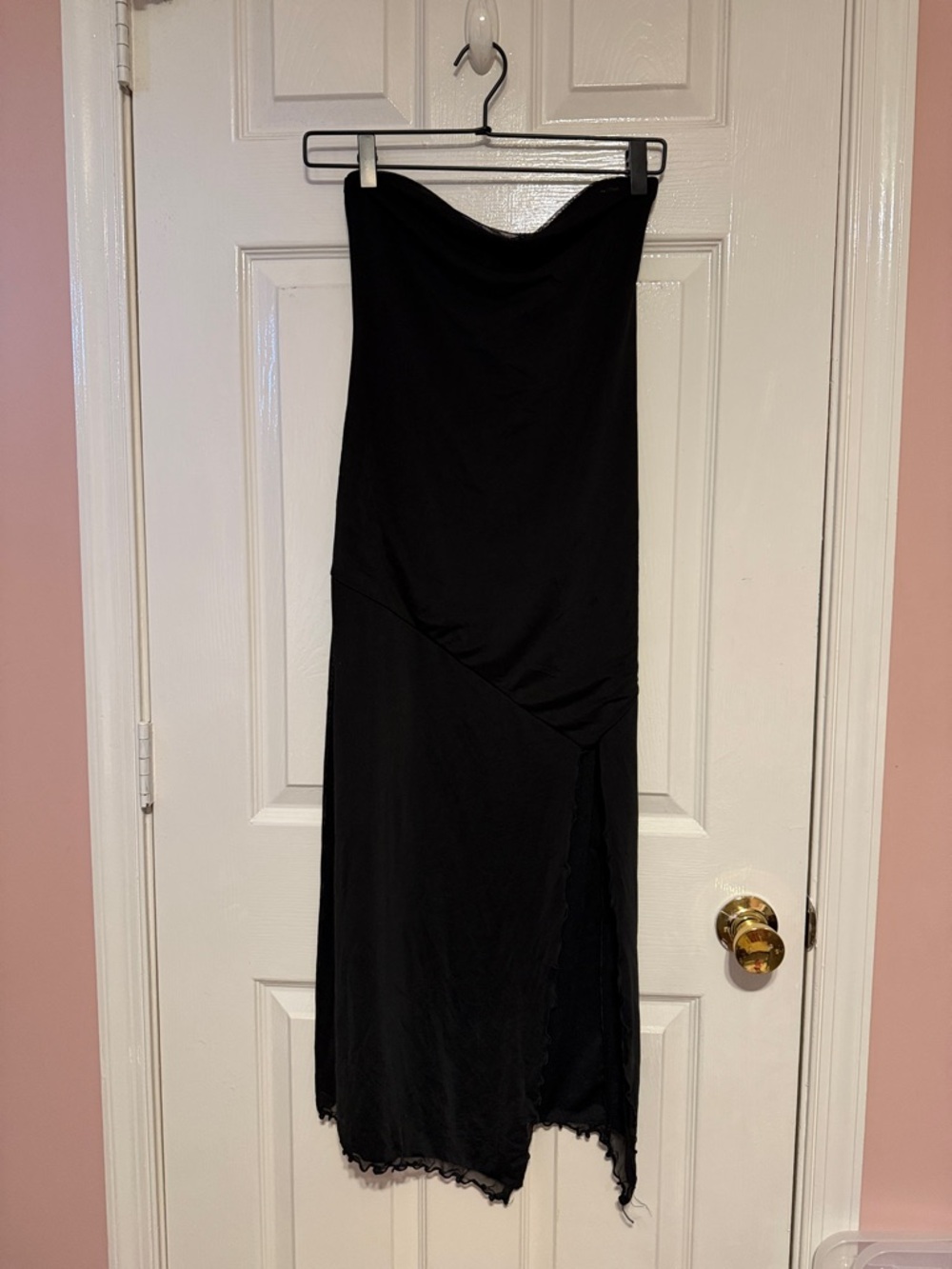 Urban Outfitters Black Midi Slip Dress
